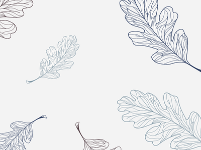 Wander Design Co. Leaf Pattern autumn branding design illustration leaf leaves lineart pattern