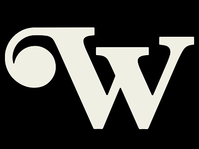 for the W lettering typogaphy w