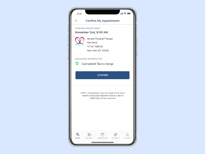 BetterPT Insurance Card Microinteraction appdesign health app micro interaction ui userinterfacedesign ux