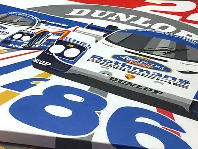 Porsche 962 Painting automotive le mans painting porsche porsche 962 racecar