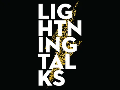 Lightning Talks bold lightning lightning bolt neutra poster tyography type vector