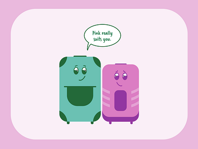 Modern Love design fun illustration suitcase love