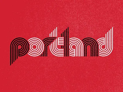 portland illustration logo portland trailblazers typography