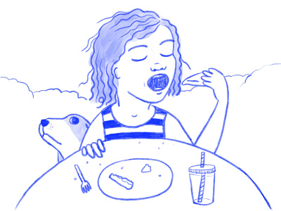 Pizza Party for 1 illustration procreate