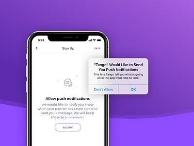 Priming for Notifications allow app heart illustration ios iphonex native notification prime priming skip ui