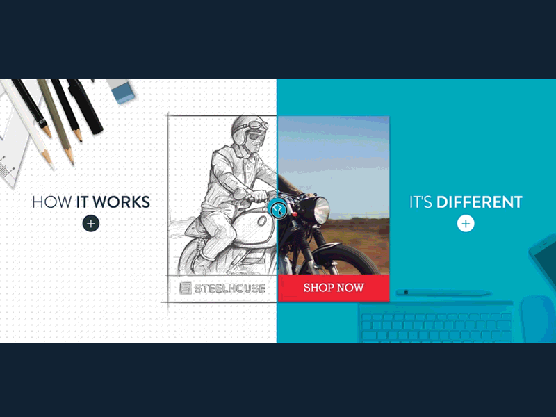 Moto Split advertising interface interface animation steelhosue ui