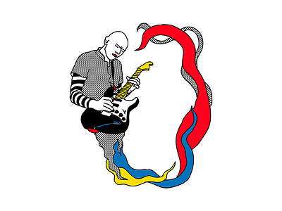 0 - ZERO / The Smashing Pumpkins design doodle guitar half tone illustration letter primary colors rock thesmashingpumpkins type typography vector