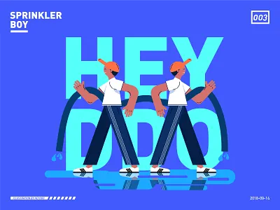 SPRINKLER BOY art boy design illustration