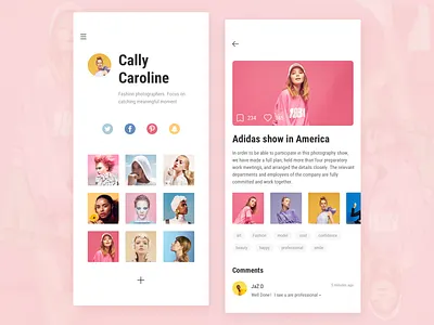 Profile Practice animation dashboard graphic icon illustration logo photography pink typography ui web website