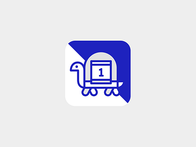 Simple Pacer—App Icon app app icon badge design icon identity illustration logo pace pacer race stamp tortoise turtle