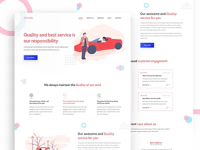 Tire & wheel website (version 02) car service design tire typography ui ux vehicle website wheel