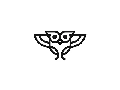 Monoline Owl animal brandmark icon designer iconographer iconography logo logo design logo designer mark symbol designer