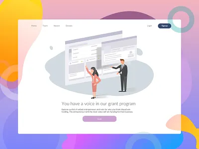 Voting Illustration Signup Screen branding design entrepreneur flat icon illustration ui ux vector web website