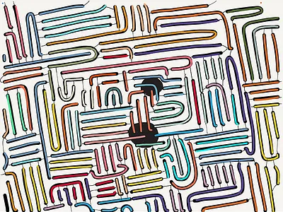 Nanocurcuitry abstract closeup doodle drawing illustration ipad lines pencil pro sketch traces