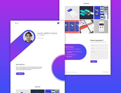 Resume - Personal Website clean design landing page design ui ux website