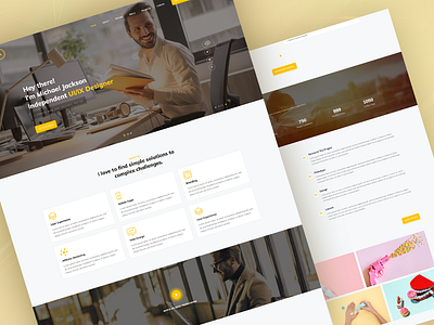 Portfolio Landing Page cv design landing page personal personal template portfolio resume template user interface website