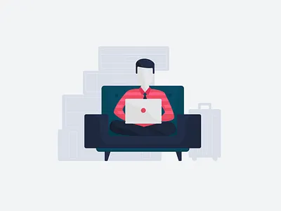 Travelling for Work business business character business trip character laptop luggage tie travel travelling trip