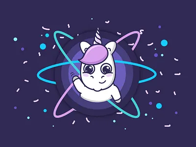 Unicorn Magic 🦄 atom bright character confetti design epic fun illustration magic offerzen sparkles unicorn