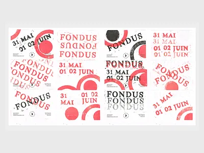 FONDUS bordeaux brand branding france lino linocut paper poster