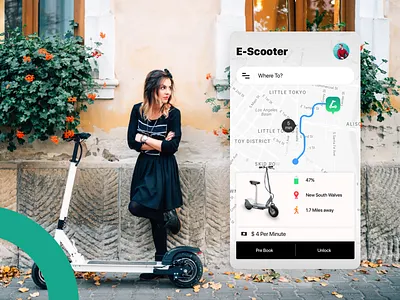 Scooter Booking UI app booking booking app design e scooter ui user interface ux