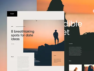 Blog Concept concept design idea lander travel ui ux