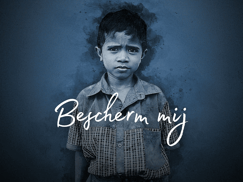 Protect me advertising animation attention branding campaign charity children compassion concept creative design fund identity important online vulnerable