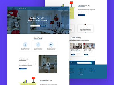 Cabinet App Landing Page landing page product branding product landing page psd design uidesign ux design
