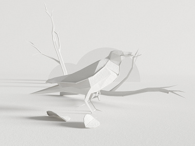 CROW 3d black c4d cinema4d design gray illustration octane render white