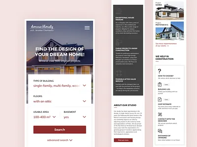 Architecture Studio architecture building clean ecommerce home house landing minimal mobile studio