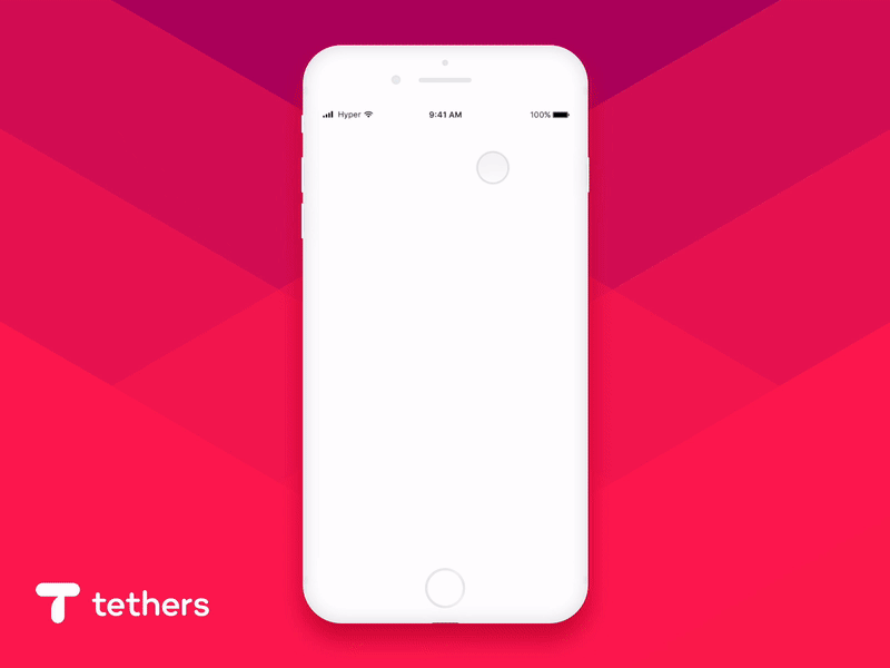 Tethers app applogo apps design development hyper ios iphone mobile mobiledesign ui uidesign ux uxdesign