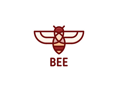 Bee Logo - Day 83 bee bold camp colony farm fly forest health hive honey illustration last spark logo one day one logo outline strong sweet wasp wing work