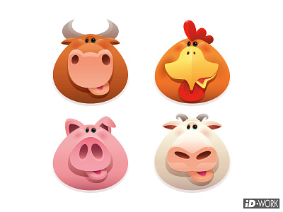 Farm animals heads adobe illustrator animalart art cartoon character character art design digitaldrawing farm animals graphic design graphicart graphics icondesign icons illustration illustrator vector vector artwork vectorart vectorillustration