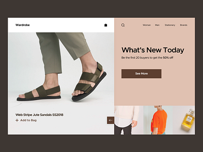 Landing page - DailyUI 003 dailyui dailyui 003 ecommerce fashion landing ui web