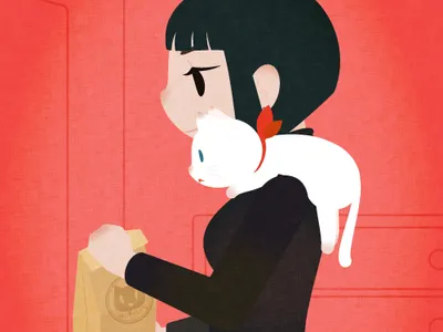 CAT animal bezier cat illustration illustrator vector