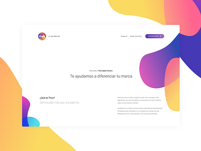 Digital Marketing Agency colorful landing minimal shapes ui ux whitespace