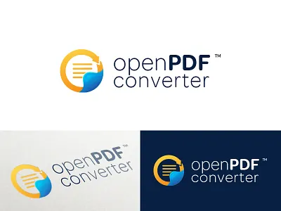 Open PDF Converter branding converter converter logo design flat icon illustration logo logo design open open logo open pdf converter pdf pdf logo typography vector