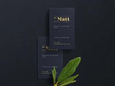 Dr Matt - Brand Design brand branding business cards coach design doctor grzesiak mateusz matt personal