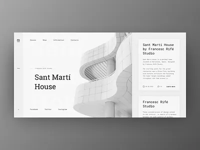Sant Martí House artlemon clean concept design interface site ui ux web web design website
