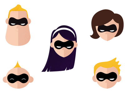 The Incredible Parr Family design disney fan fan art illustration incredibles pixar vector