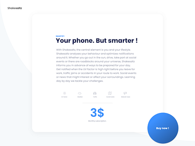 Mobile prediction & notification app app design landing page website