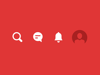 Header icons avatar icon icons notification search