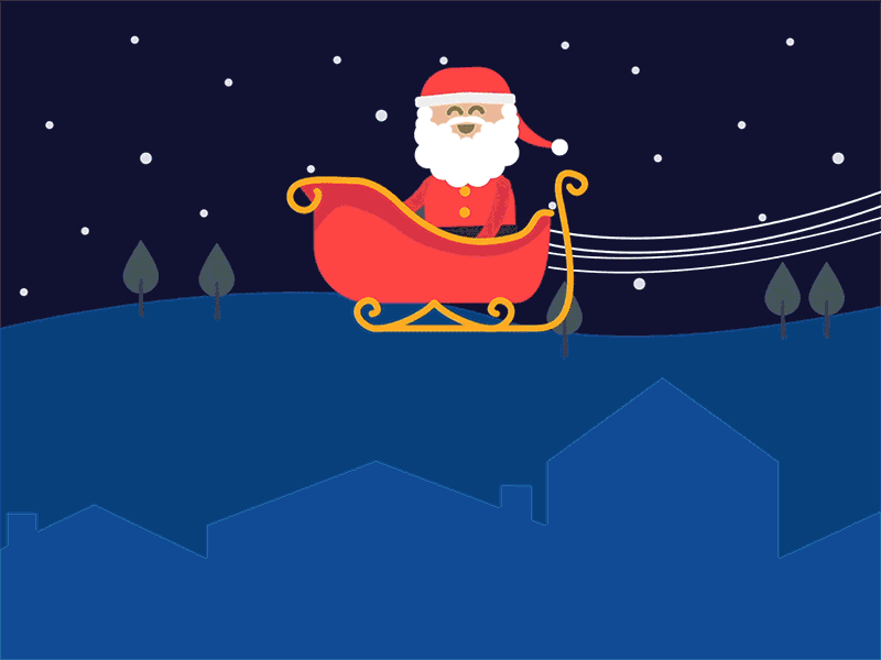 Chimneys animation character christmas design flat gif icon illustration loop loopinggif motion motion pictogram santa vector web