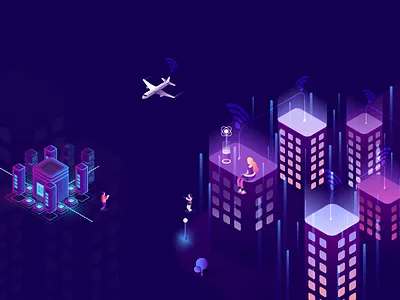 WiFi Deployment for Marketing Company analysis analyze blocks branding concept design digital future gradient graphic icon illustration isometric statistical analysis statistics vector virutal