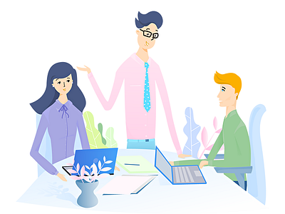 Meeting design drawing header illustration ui ux webnus website wordpress