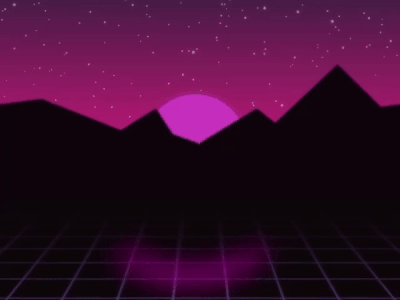 Retrowave night 2 d animation 2d art animation illistration motion retro retrowave