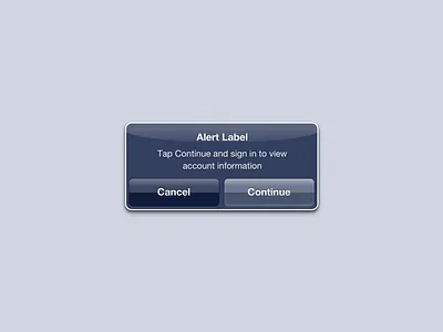iOS 6 Alert alert apple depth gradient ios ios6 jobs modal shadow ui