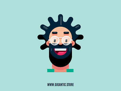 Flat Design Character, Man Portrait Illustration animation art cartoon character character design characters design draw drawing flat flat design game design gigantic illustration illustrator man people person vector vector art