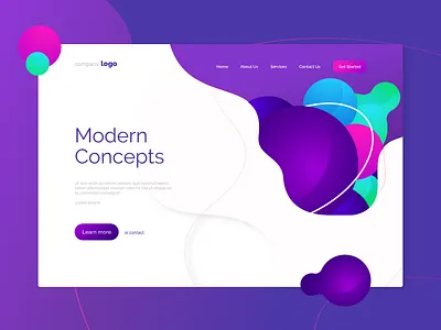 Modern Landing Page Concept branding concept design futuristic graphic design homepage design illustration landing design landing page modern modern concept ui ux vector vector art web web illustration website concept