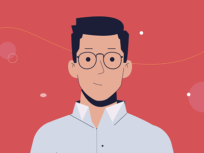 Smart Men 2d boy character glasses illustration man men smart smile