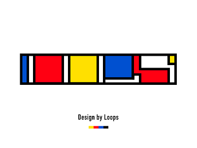 Loops Art design font loops mondrian